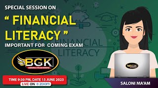 Session on Financial Literacy live Zoom dtd. 15.06.2023