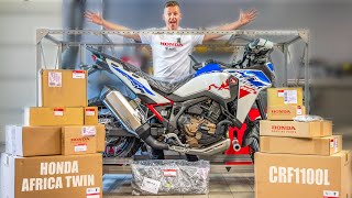 2024 HONDA CRF1100L AFRICA TWIN UNBOXING & ASSEMBLY |DCT + RALLY PACKAGE