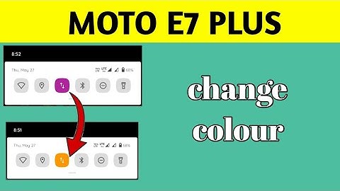 How to change Moto E7 plus notification bar colour