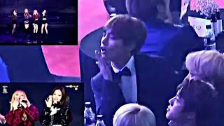 V REACTION TO BLACKPINK/PWF‐BOOMBAYAH/SMA 2017 (TAEHYUNG IN YOUR AREA)