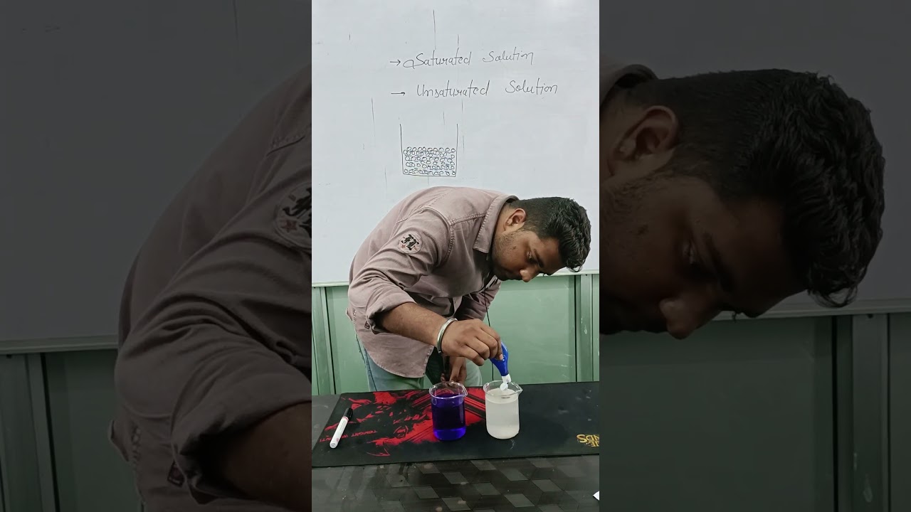 Explanation of saturated and unsaturated  solution #shorts #chemistry