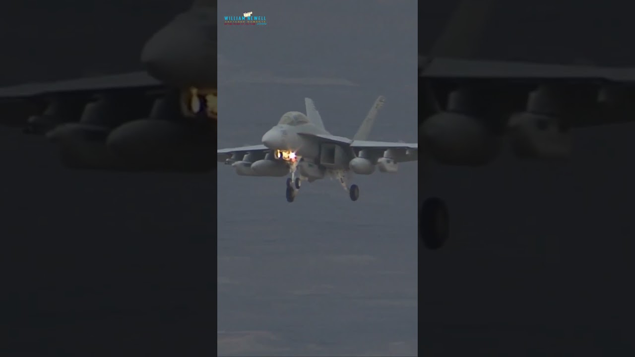 US Navy EA-18G Growler landing 