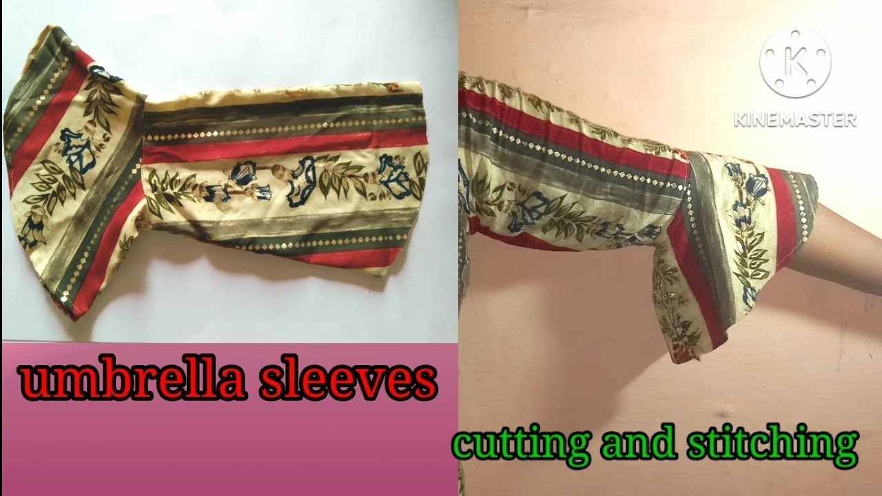 अम्बैला बाजू बनाना सिखे आसान तरीके से/ umbrella sleeves cutting and