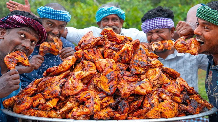 CHICKEN ROAST | Big Chicken Pieces Cooking & Eating In Village | Delicious Chicken Recipe In Village thumbnail