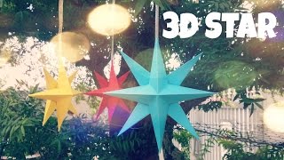 DIY Trang trí Giáng sinh - Cách xếp ngôi sao 3D