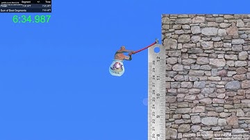 Getting Over It - *Jump Test* Speedrun in 6m:37.565s 2nd TRY Final Jump!