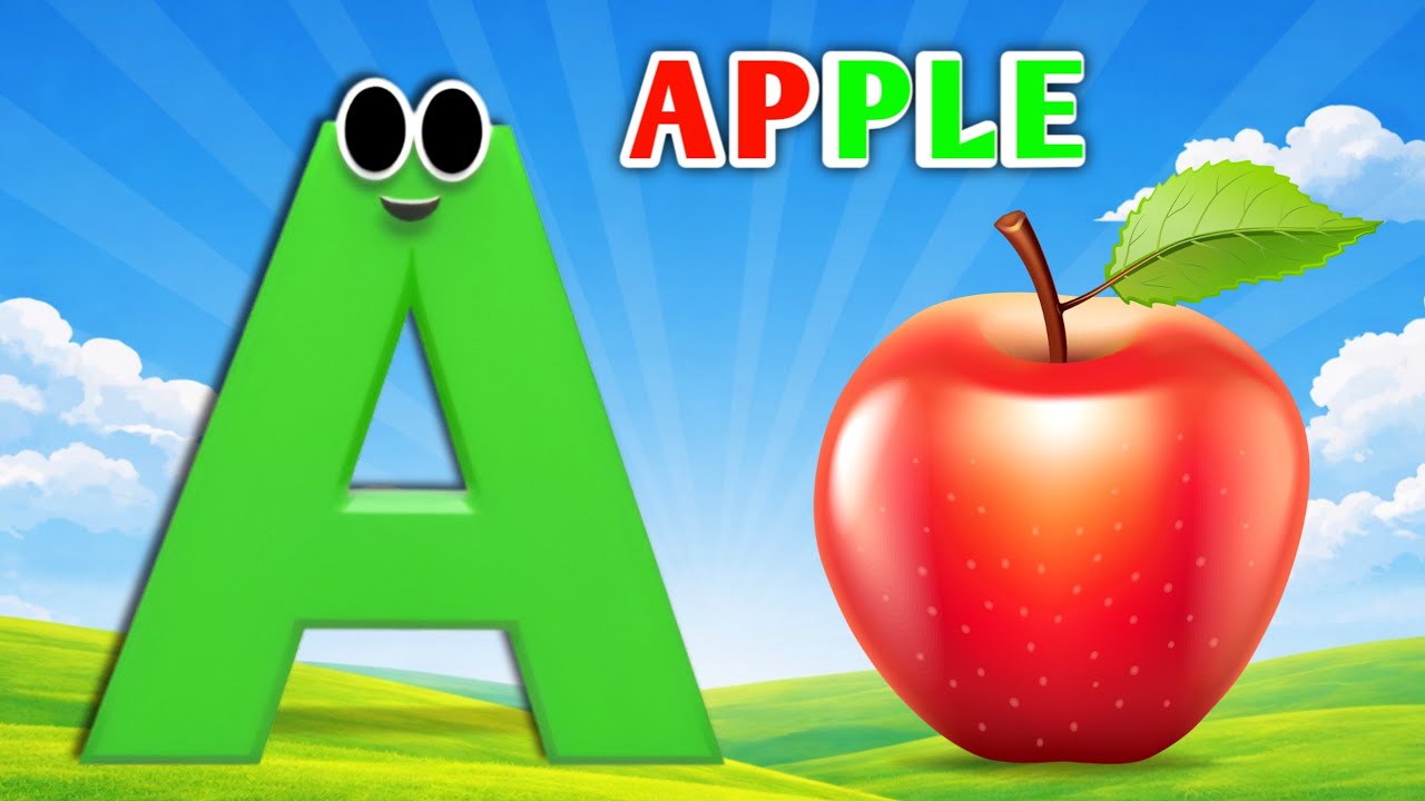 А — это яблоко 🍎 | Песенка для изучения фонетики и алфавита для малышей и детей | Алфавит для нач...