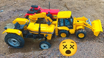 Diy tractor stuck in a mud with mini jcb science project @keepvilla @creator villa @cstoys