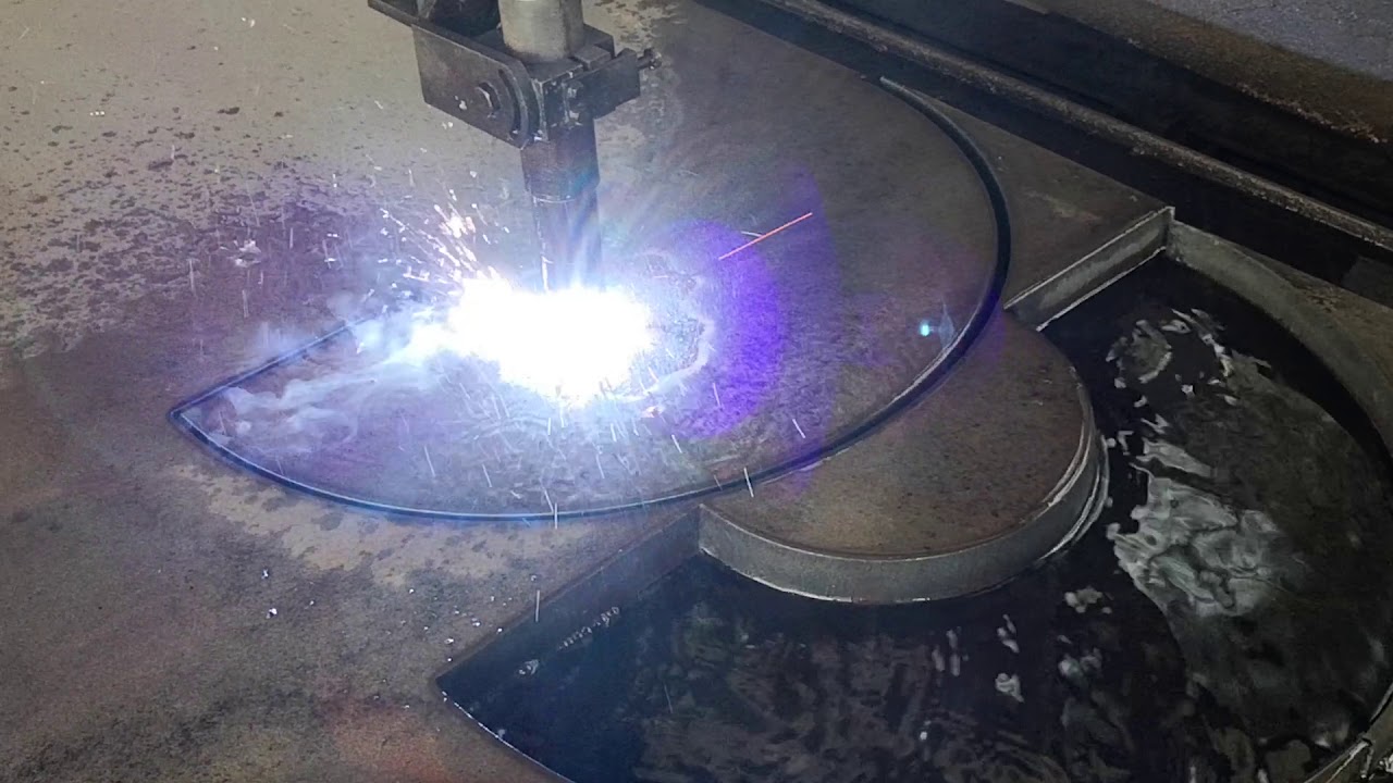 Резка плазмой. Сектора нержавейка лист 36 мм. - YouTube