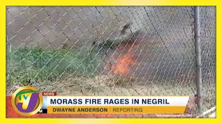 Ecological Disaster Morass Fire Rages in Negril, Jamaica | TVJ News