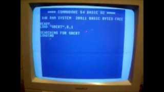 Commodore 128D loading Q*Bert in Commodore 64 Mode