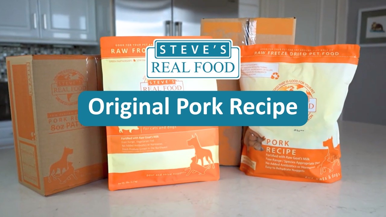 Steve's Real Food Freeze Dried Raw Dog Food | Pork Recipe – Raw