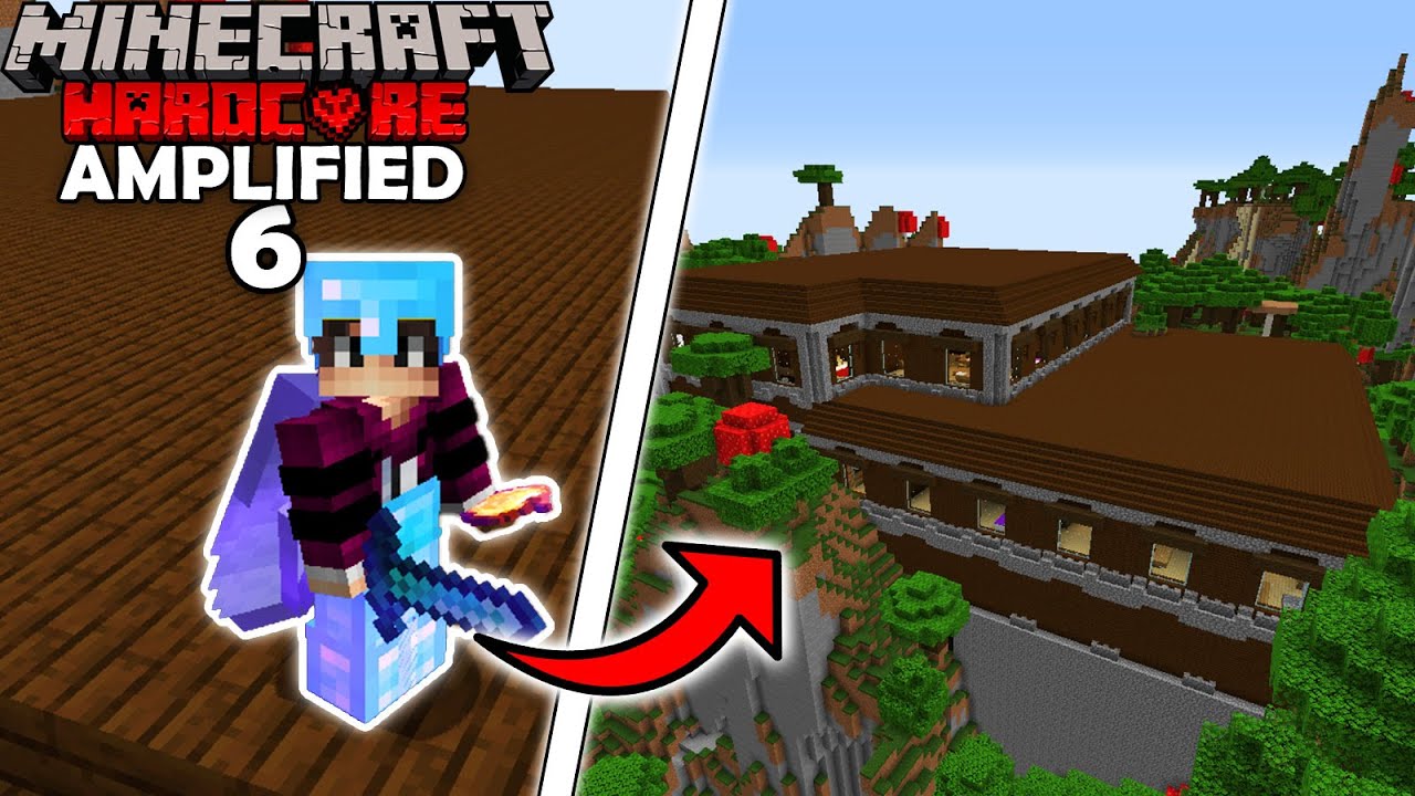Raiding an AMPLIFIED Woodland Mansion! (Minecraft Hardcore Amplified #6)