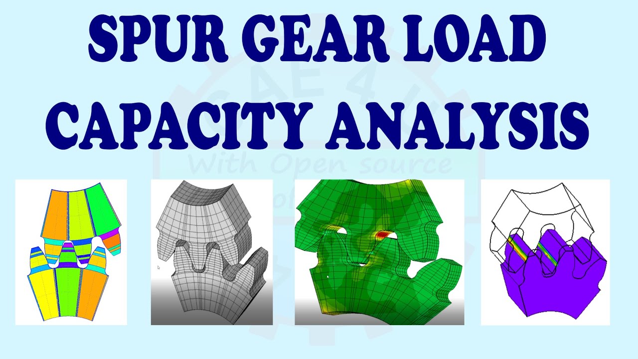 Spur Gear Load capacity using Calculix Spur Gear FEA Analysis Contact Analysis GMSH