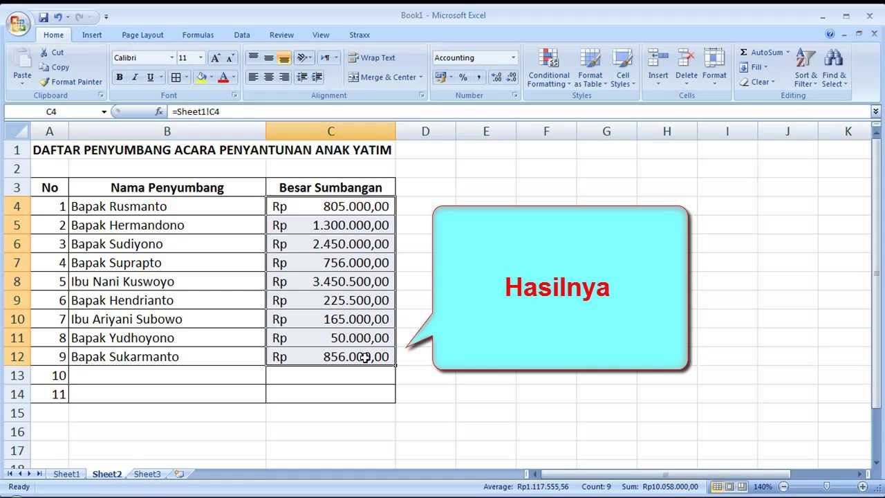Cara Membuat Format Hitungan Rupiah Dengan Excel