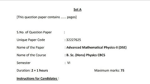 (DSE) Advanced Mathematical Physics-II, Paper - 2 | AMP-2 | Semester - 6 |B.Sc.(H) Physics #2020, DU