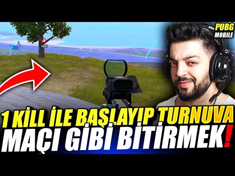 1 KİLL İLE BAŞLAYIP TURNUVA MAÇI GİBİ BİTİRMEK – PUBG Mobile