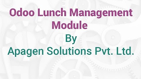 Odoo Lunch Management Module by Apagen solutions Pvt. Ltd.