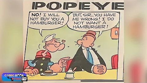 Strong-willed wimpy, Popeye by Bud Sagendorf classic comic strip #shortvideo #shorts #comics #funny