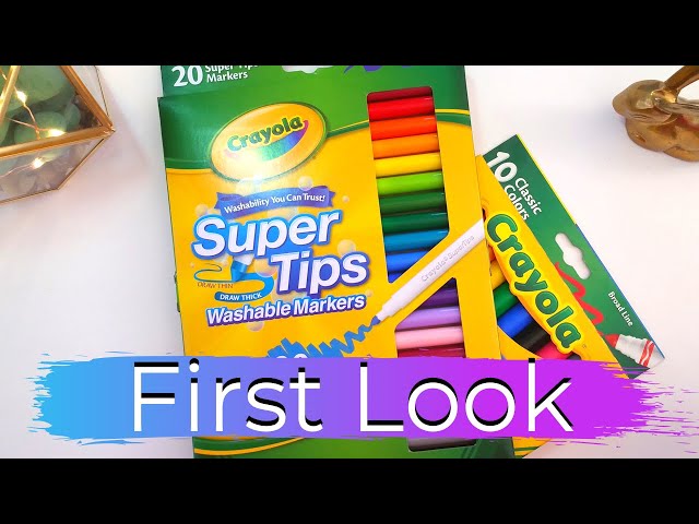 Crayola Supertips 100 Set Swatch and Review 