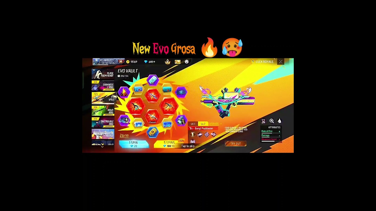 New Evo Grosa skin own my I'd 🥵🔥🥹.... 