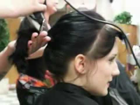 Haircut curly hair to a chelsea cut - YouTube