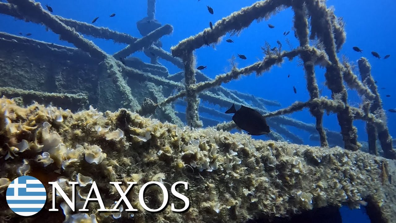 Naxos holiday scuba diving, Marianna Wreck & Graviera Reef 🇬🇷 Greece | v115