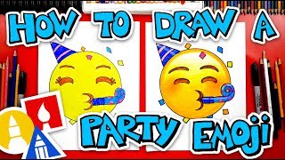 How To Draw The Party Emoji Face 