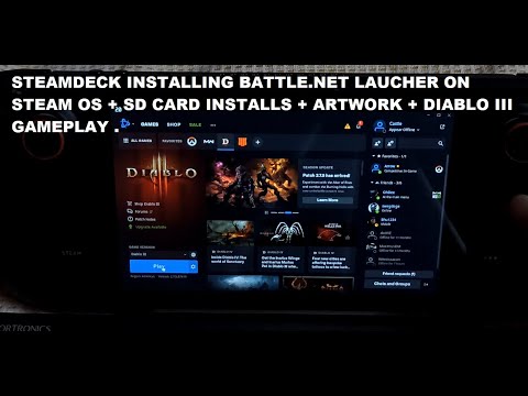 Steam Deck Installing Battle.net Launcher on SteamOS + SD Card Install + Artwork + Diablo 3 Gameplay