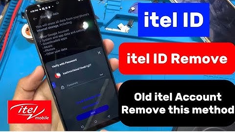 itel ID Remove Without Password || How to Remove itel ID sing in itel Account || All itel Phones