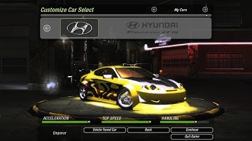 NFS Underground 2 | Hyundai Tiburon GT V6 | Customization and Gameplay