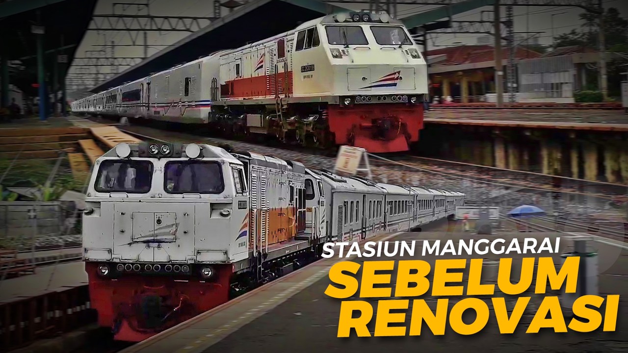 SEBELUM ADA PERON JALUR LAYANG | Kereta Api di Stasiun Manggarai sekitar tahun 2019