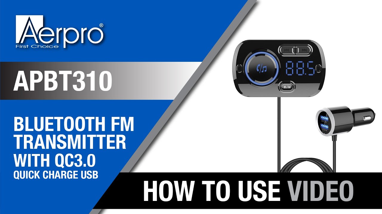 Aerpro APBT310 – Bluetooth FM Transmitter – How-To Video 