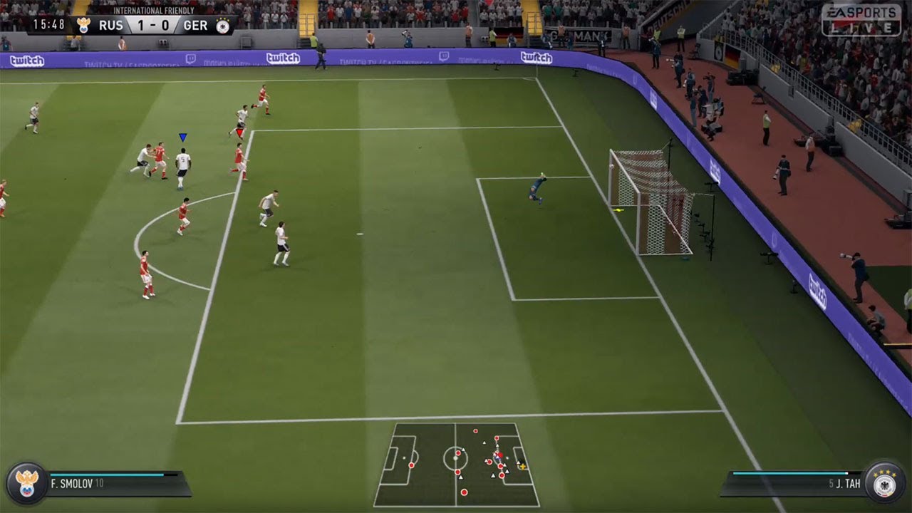 Cash Me Offside : FIFA 19 : RUS - GER : Double bounce cross-bar VAR goal ⚽🔽⚽🔼😮