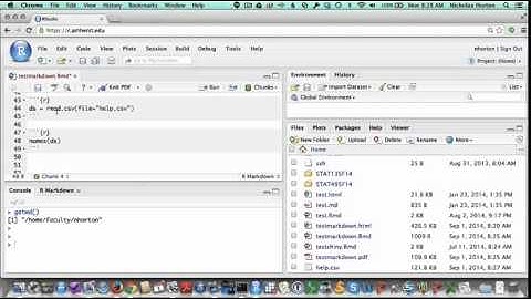 Getting Started with RStudio at Amherst: Dealing with files