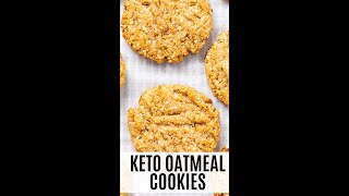 Soft and Chewy Keto "Oatmeal" Cookies #shorts screenshot 1