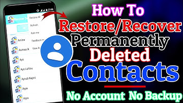 How To Recover Lost/Deleted Contacts Without Backup | Permanently Deleted Contacts Recovery Method