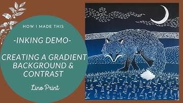 Inking Technique - Multi Color Brayer & Direct Painting on the Block