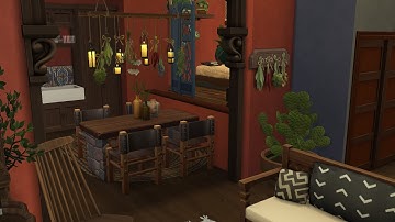 Bohemian/rustic tiny apartment - The Sims 4 speed build