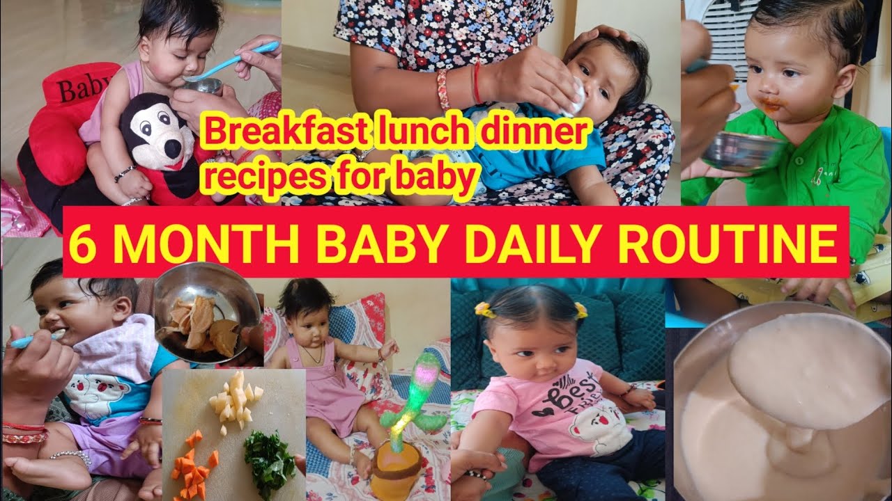 6 Month Baby Daily Routine -6 months baby first food recipes || weight gaining recipe