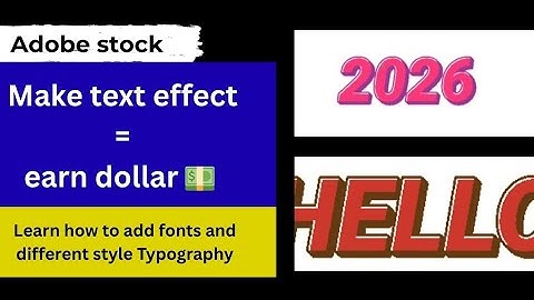 Adobe Stock Typography Tutorial | Pixelated & Halftone Text Effect | Sell Text Designs Easily