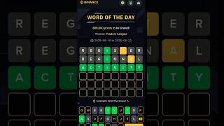 Binance Today Word Of The Day In 8 Letters