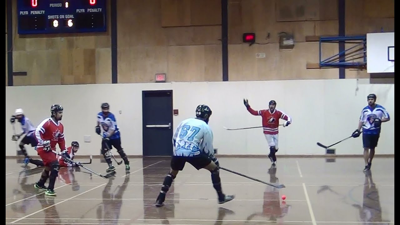 Surrey Thrashers vs. Surrey Giants - Period 1 (02/21/15) Ball Hockey