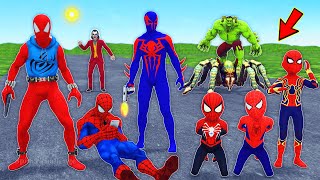 TEAM SPIDER-MAN VS Bad Guy Joker  -  Challenge Rescue 3 baby Spider Man from spider Joker