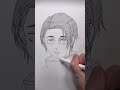 乙骨憂太の輪郭を描いてみた【呪術廻戦】How to draw outline of Okkotsu #jujutsukaisen #呪術廻戦 #shorts