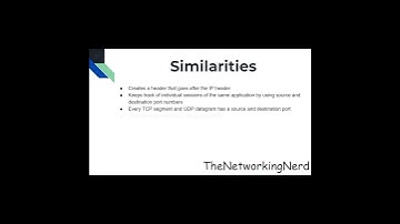 TCP and UDP Similarities #tcp #udp #tcpip