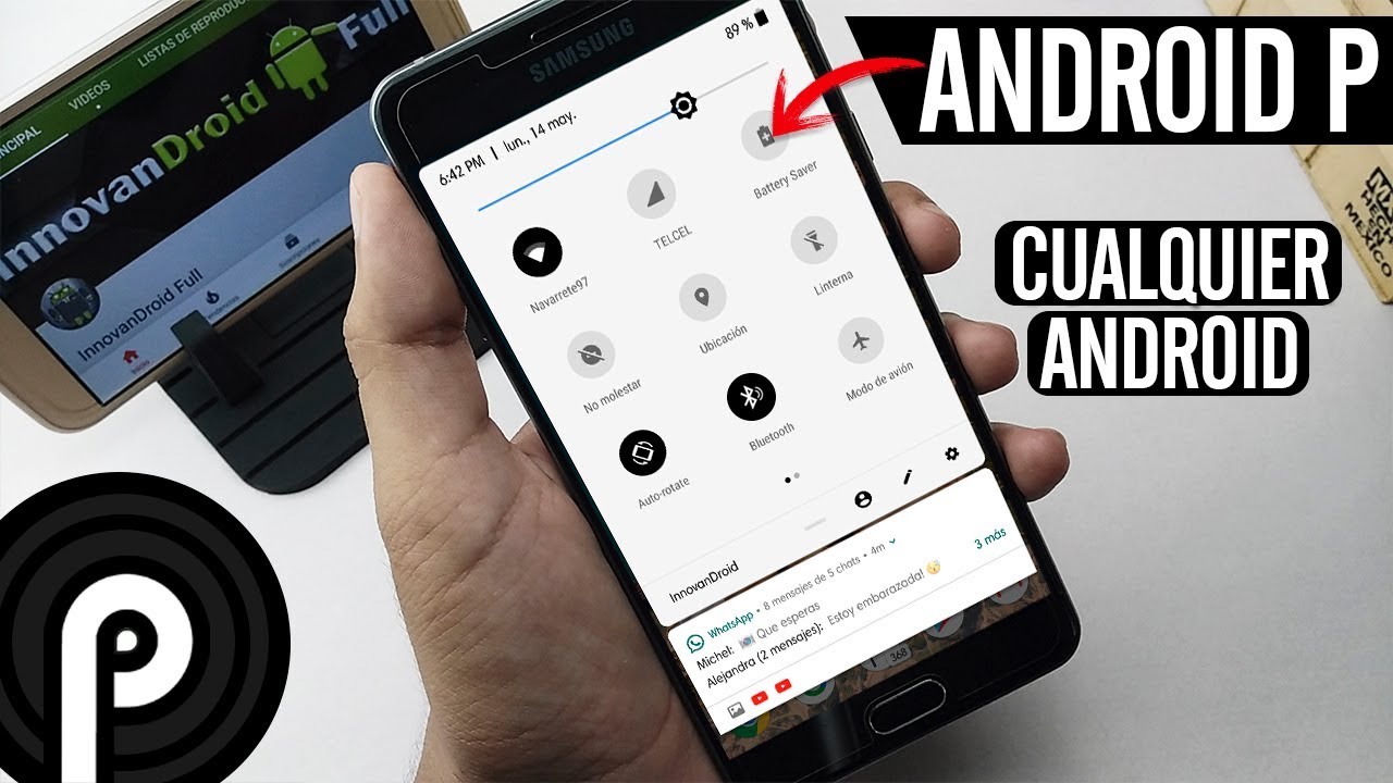 Activa ya la Barra de Notificaciones de ANDROID P en Cualquier Android Activa ya la Barra de Notificaciones de ANDROID P en Cualquier Android