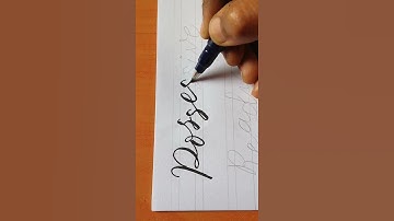 🍭 Oddly satisfying video : How to join letters in calligraphy using Tombow fudenosuke brushpen 🐾