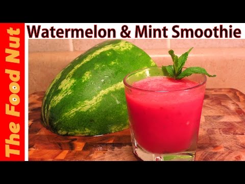watermelon-mint-smoothie-recipe-with-lime---how-to-make-healthy-&-easy-fruit-drink-|-the-food-nut