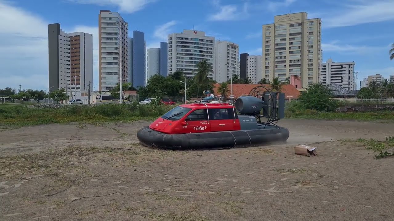 Aerobarco (hovercraft) Diretamente da Rússia Para São Luís Maranhão... Veículo Anfíbio... Top!!!